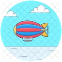 Feuer Luftschiff Zeppelin Treibballon Symbol