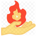 Feuermagie Feuer Hand Symbol