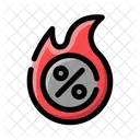 Feuer Rabatt  Symbol