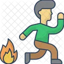 Feuerleiter Notausgang Fluchtweg Symbol