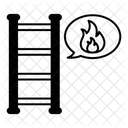 Feuerleiter Leiter Treppe Symbol