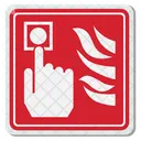 Brandschutzknopf  Symbol