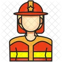 Avatar Weiblich Feuerwehrmann Symbol