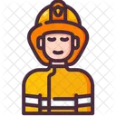 Feuerwehrmann Mann Avatar Symbol