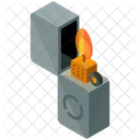 Zippo Feuerzeug Isometrisch Icon