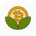 Feuille de bitcoin  Icône