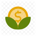 Feuille De Dollar Dollar Argent Icon