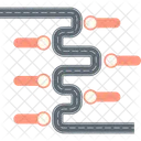 Infographie De La Feuille De Route Icône