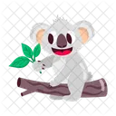 Feuilles De Koala Heureux Cinereus Icône