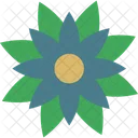 Feuilles Fleur Fleur Feuillue Petales Verts Icon