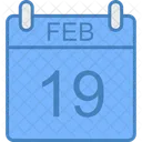 Fevereiro Dia Calendario Icon