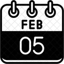 Fevereiro Dias Do Calendario Hora E Data Icon