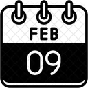 Fevereiro Dias Do Calendario Hora E Data Icon