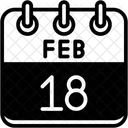 Fevereiro Dias Do Calendario Hora E Data Icon