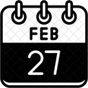 Fevereiro Dias Do Calendario Hora E Data Icon