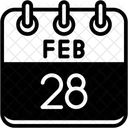 Fevereiro Dias Do Calendario Hora E Data Icon