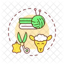 Fibre Textile Sheep Icon