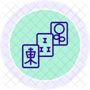 Mahjong Fichas Juego Icono