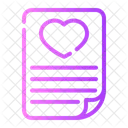 Dossier Document Romance Icon