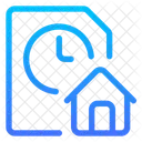 Fichier d'horloge de temps à la maison  Icône