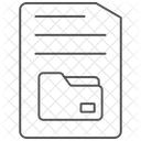 Fichier Dossier Thinline Icon Icône