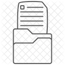 Fichier Dossier Thinline Icon Icône