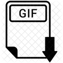 GIF Format Document Icône