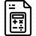 Calculatrice Fichier Mathematique Fichier Comptable Icône