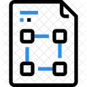 Vecteur Grille Document Icône