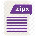 Zipx Format Formats Icône