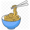 Fideos Espaguetis Palillos Chinos Icono