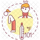 Fiebre superior a 101 F  Icono