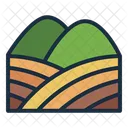 Field Hill Nature Landscape Icon