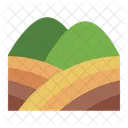 Field Hill Nature Landscape Icon