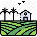 Field Farmhouse Nature Icon