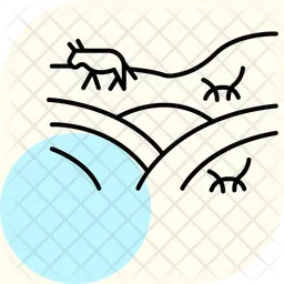 Field with animals  Icon
