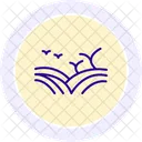 Field With Birds Field Birds Icon