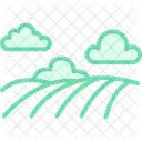 Field With Clouds Field Clouds Icon
