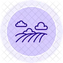 Field With Clouds Field Clouds Icon
