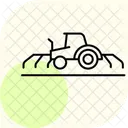 トラクターのある畑 アイコン