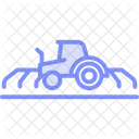 Field With Tractor Field Tractor Icon