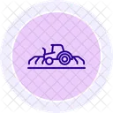Field With Tractor Field Tractor Icon
