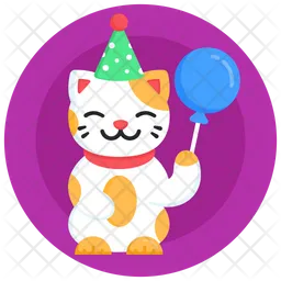 Gato de fiesta  Icono