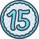 Fifteen Numerical Number Icon