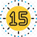 Fifteen Number Count Icon