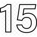 Fifteen Numbers Numeric Icon