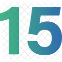 Fifteen Numbers Numeric Icon