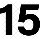Fifteen Numbers Numeric Icon