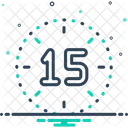 Fifteen Number Count Icon