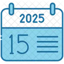 Fifteenth Calendar Time Icon